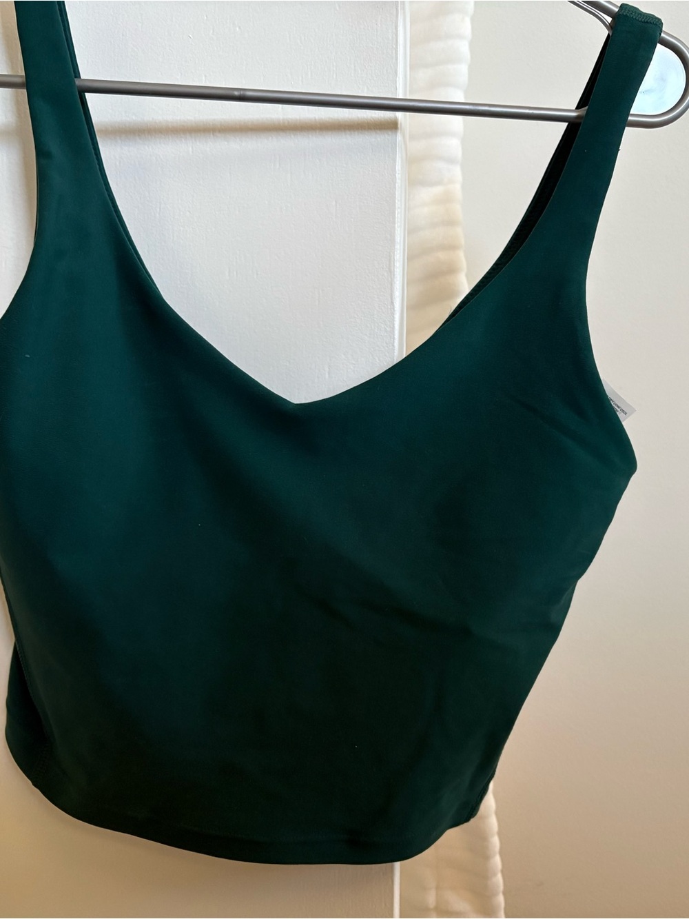 Dark Green V-Neck Tank Top Cropped.